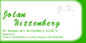 jolan wittenberg business card
